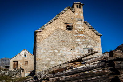 Abandoned little mountain village at alpe devero ossola valley italy