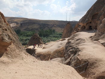 Panoramic view of desert against sky