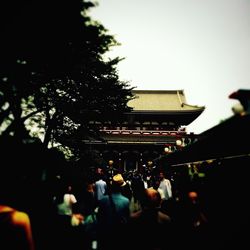 View of people in the dark