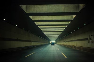 View of empty subway tunnel