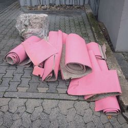 High angle view of pink umbrella