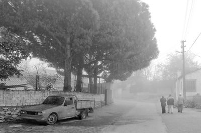 Car on road in winter