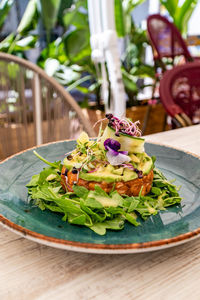 Close-up of food in plate