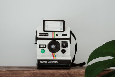 Close-up of camera