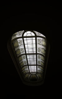 Low angle view of illuminated lamp