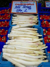 Food for sale at market stall