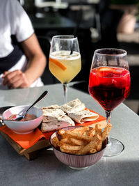 Close-up of drink on table at restaurant