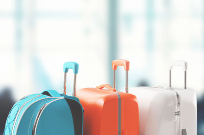 Close-up of suitcases 