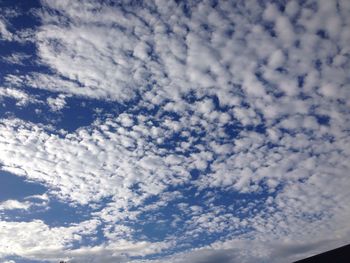 Low angle view of clouds in sky