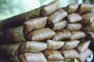 Close-up of onions in market