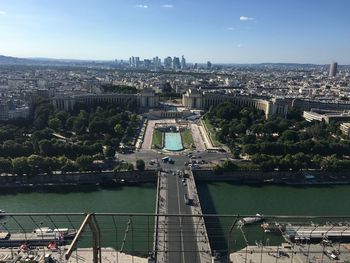 High angle view of city