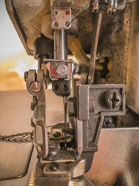 Close-up of machine part
