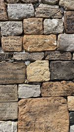 Full frame shot of stone wall