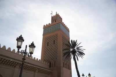 Koutoubia mosque with its ornamented beautiful minaret in marrakech