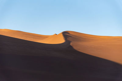 View from nature and landscapes of dasht e lut or sahara desert after the rain with wet sand dunes 