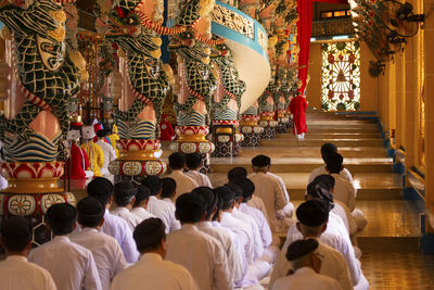 Group of people at temple