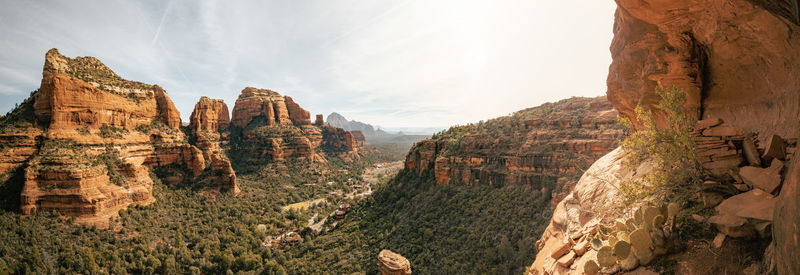 Panoramic view of rock formations