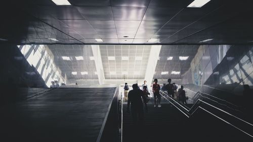 People walking in subway station