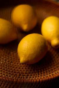 Close-up of lemon on table