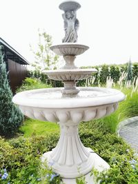 View of fountain in park