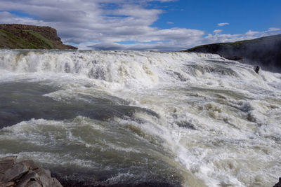 Gullfoss waterfall in iceland