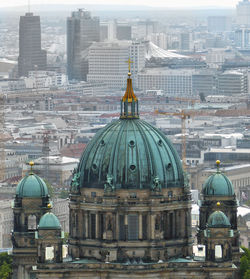 View of dome against city