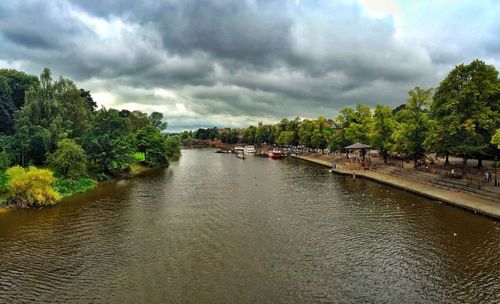 Scenic view of river against sky