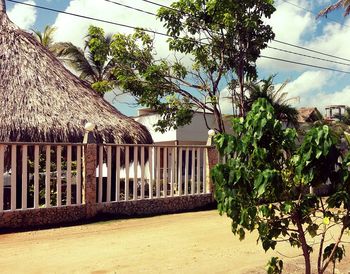 Built structure with trees in background