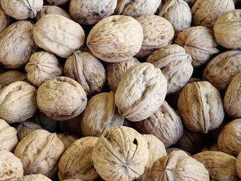 Full frame shot of walnuts