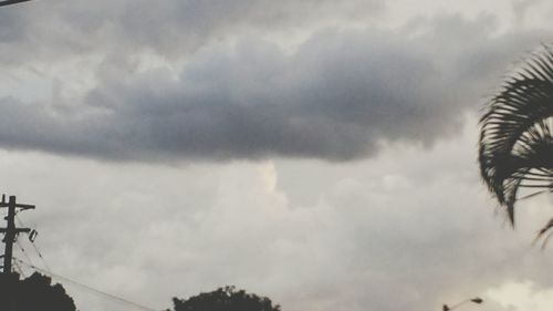 Low angle view of cloudy sky