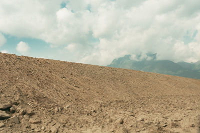 Scenic view of desert against sky