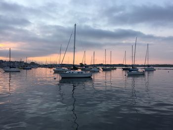 Sailboats in sea