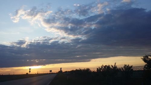 Scenic view of dramatic sky during sunset