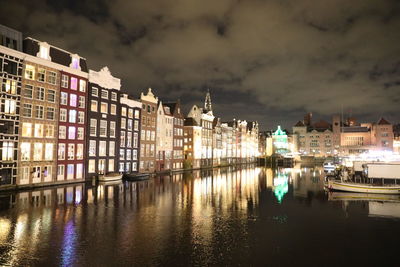 Reflection of buildings in water