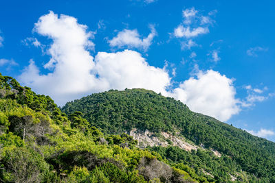 Low angle view of mountain against sky