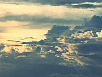 Aerial view of cloudscape