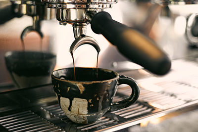 Close-up of coffee on table