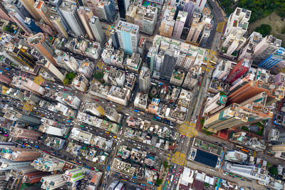 High angle view of city street