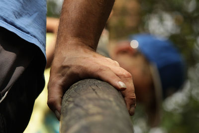 Close-up of hands