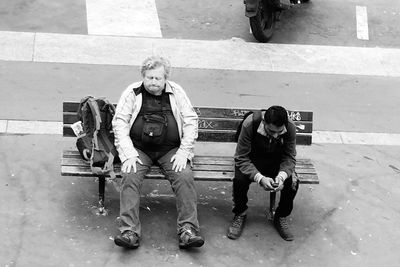 Boys sitting on floor