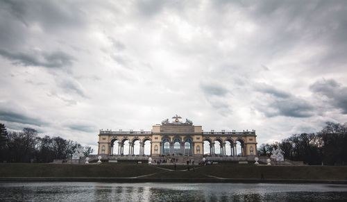 View of historical building against cloudy sky