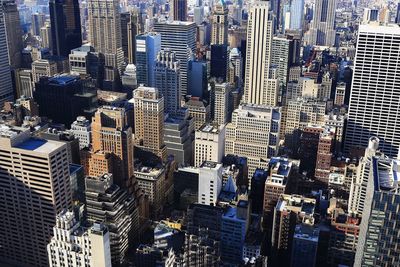 High angle shot of cityscape