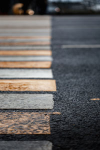 Close-up of marking on road