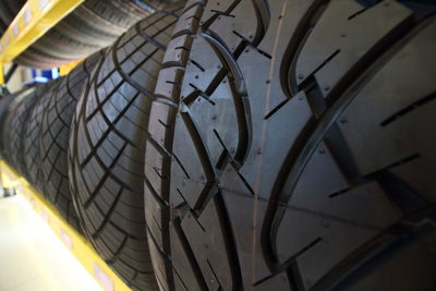 Close-up of bicycle tire