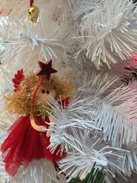 High angle view of christmas decoration