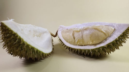 Close-up of bananas on table