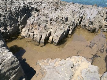 Scenic view of rocks in sea