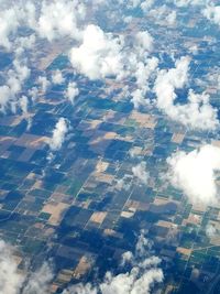 Aerial view of clouds in sky