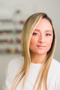 Portrait of smiling young woman