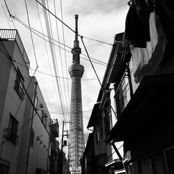 Low angle view of buildings against sky